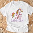 Dadacorn Einhorn Papa Und Baby Weihnachten Papa T-Shirt Geschenke für alte Männer