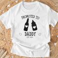 Damen Zum Papa Befördert 2024 Enthüllungon Neuemater Sohnater Wird Baby Mit-Ausschnitt T-Shirt Geschenke für alte Männer