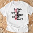 Darwin Jung Newton Einstein Edison Mozart Autism Awareness T-Shirt Gifts for Old Men