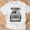 Delta Integrale Evoluzione Rally Auto White S T-Shirt Geschenke für alte Männer
