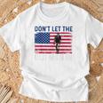 Don't Let The Old Man In Vintage American Flag Retro T-Shirt Gifts for Old Men
