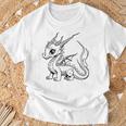 Dragon Ausmalen Und Selbst Bemalen Paint T-Shirt Geschenke für alte Männer