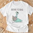 Driven To Read Pigeon Library Reading Books Reader T-Shirt Gifts for Old Men