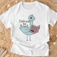 Driven To Read Pigeon Library Reading Books Readers T-Shirt Gifts for Old Men
