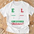 Egal Wie Cool Dein Papa Ist Meiner Ist Italiener Italien Raglan T-Shirt Geschenke für alte Männer