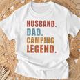 Ehemann Papa Camping Legende Raglan T-Shirt Geschenke für alte Männer