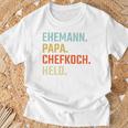 Ehemann Papa Chefkoch Held Geschenk Zumatertag T-Shirt Geschenke für alte Männer