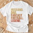 Ehemann Papa Fantasy Football Legend Cooles Ater Herren Raglan T-Shirt Geschenke für alte Männer