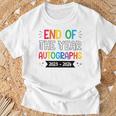 End Of The Year Autographs 20232024 Last Day Of School T-Shirt Gifts for Old Men