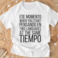 Bilingual English Español Spanish Ingles Spanglish Gray T-Shirt Geschenke für alte Männer