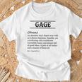 Gage Phrase With Name Definition Customized Men's T-Shirt Gifts for Old Men