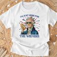 George Washington Hot Dog Just Here For The Wieners T-Shirt Gifts for Old Men
