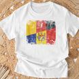 Germany Moldova Flags Half Moldovian German Roots Vintage T-Shirt Gifts for Old Men