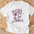 Girls Summer Vibes Feral Girl Summer Vacation T-Shirt Gifts for Old Men