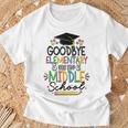 Goodbye Elementary Next Stop Middle School Groovy Graduation T-Shirt Gifts for Old Men