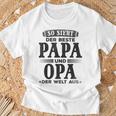 Grandfather Opa So Ssieht Der Beste Papa Und Opa Der Welt T-Shirt Geschenke für alte Männer