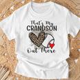 Grandma Grandpa Baseball That's My Grandson Out There T-Shirt Gifts for Old Men