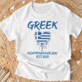 Greek Independence Day National Pride Roots Country Flag T-Shirt Gifts for Old Men