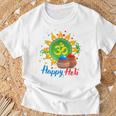 Happy Festival Of Colors Happy Holi Om Hindu Indian T-Shirt Gifts for Old Men
