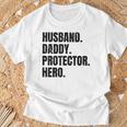 Herren Ehemann Papa Protector Hero Besterateratertag T-Shirt Geschenke für alte Männer