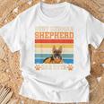 Hunde Papaatertag Geschenk Retro Deutscher Schäferhund T-Shirt Geschenke für alte Männer