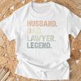 Husband Dad Lawyer Legend Father's Day Vintage Lawyer T-Shirt Gifts for Old Men