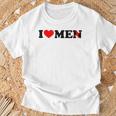 Ich Liebe Männer Ohne Das N Herz Herren Mit Durchstrichenem N T-Shirt Geschenke für alte Männer