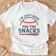 I'm Just Here For The Snacks Baseball Season Softball T-Shirt Gifts for Old Men