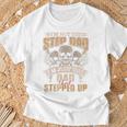 I'm Not The Step Dad I'm Just The Dad That Stepped Up Skull T-Shirt Gifts for Old Men