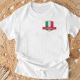 Italienische Flagge Buchstabe I UndItalien Italia T-Shirt Geschenke für alte Männer