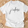 J'adore French Words T-Shirt Gifts for Old Men