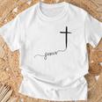 Jésus Avec Croix Chrétienne T-Shirt Cadeaux pour les vieillards
