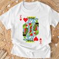Jeu De Cartes De Poker En Forme De Cœur Roi Pour Déguisement De Carnaval T-Shirt Cadeaux pour les vieillards