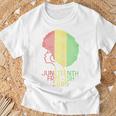 Junenth Celebrate 1865 Freedom Day Rhinestone Black Women T-Shirt Gifts for Old Men