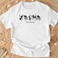 Karma Catersion Alphabet Katzenliebhaber Country Music T-Shirt Geschenke für alte Männer