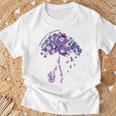 Keep Memories Alive Purple Elephant Alzheimer's Awareness T-Shirt Gifts for Old Men