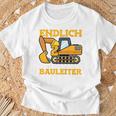 Kinder Endlich 2 Jetzt Bin Ich Der Bauleiter 2Nd Birthday Party T-Shirt Geschenke für alte Männer