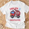 Kinder Jetzt Bin Ich Einsatzleiter Endlich 3 Jahre Boys Fire Brigade T-Shirt Geschenke für alte Männer