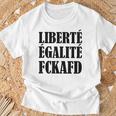 Liberte Egalite Fckafd For Anti Afd Demo T-Shirt Geschenke für alte Männer