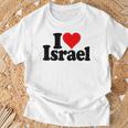 I Love Heart Israel Israeli Jewish Culture T-Shirt Gifts for Old Men