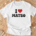 I Love Mateo I Heart Mateo Valentine's Day T-Shirt Gifts for Old Men