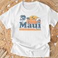 Maui Hawaii Vintage Surf Beach Surfing 70'S Retro Hawaiian T-Shirt Gifts for Old Men