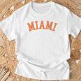 Miami Fl Throwback Sporty Classic T-Shirt Gifts for Old Men