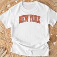 New York Text T-Shirt Gifts for Old Men