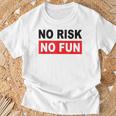 No Risk No Fun Sport Motivations T-Shirt Geschenke für alte Männer