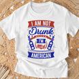 I Am Not Drunk I'm American 4Th Of July T-Shirt Gifts for Old Men