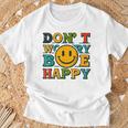 Do Not Worry Be Happy Happiness Face T-Shirt Gifts for Old Men