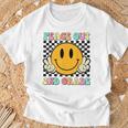 Peace Out 2Nd Grade Teacher Retro Smile Last Day Of School T-Shirt Gifts for Old Men