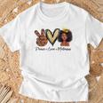 Peace Love Melanin Sugar Afro Black Brown Girls Pride T-Shirt Gifts for Old Men