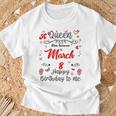 A Queen Was Born On March 8 March 8Th Birthday T-Shirt Gifts for Old Men